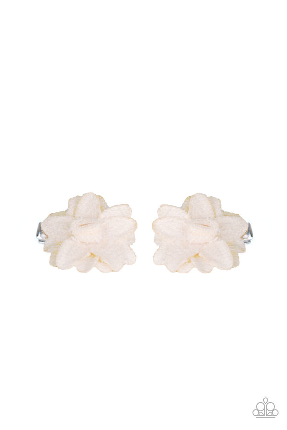 Lovely In Lilies- White Starlet Shimmer Hair Clips